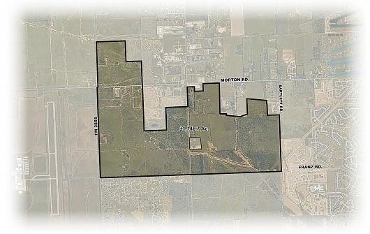 This map highlights the location of a new Johnson Development property in Waller County.